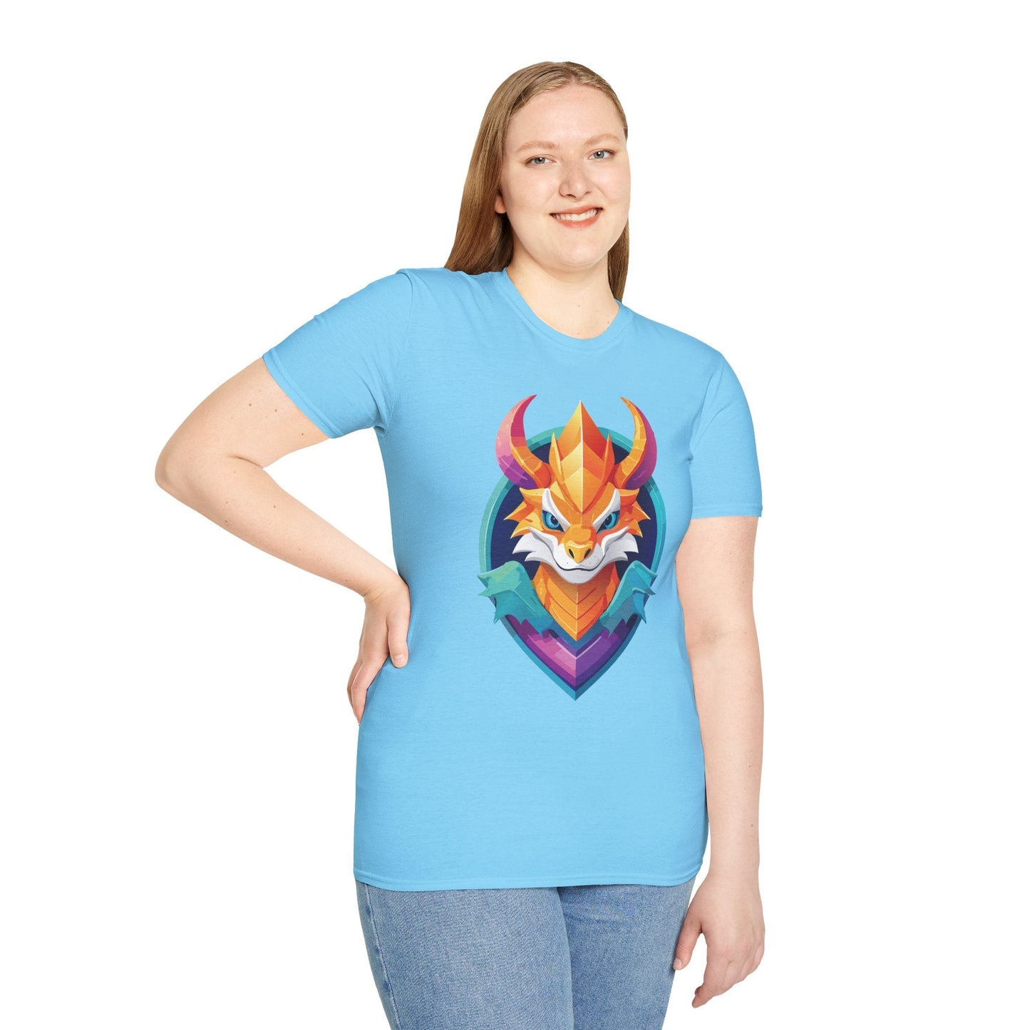 Dragon T Shirt Unisex Gildan Softstyle 64000 Comfortable Cotton Tee With Animal Design
