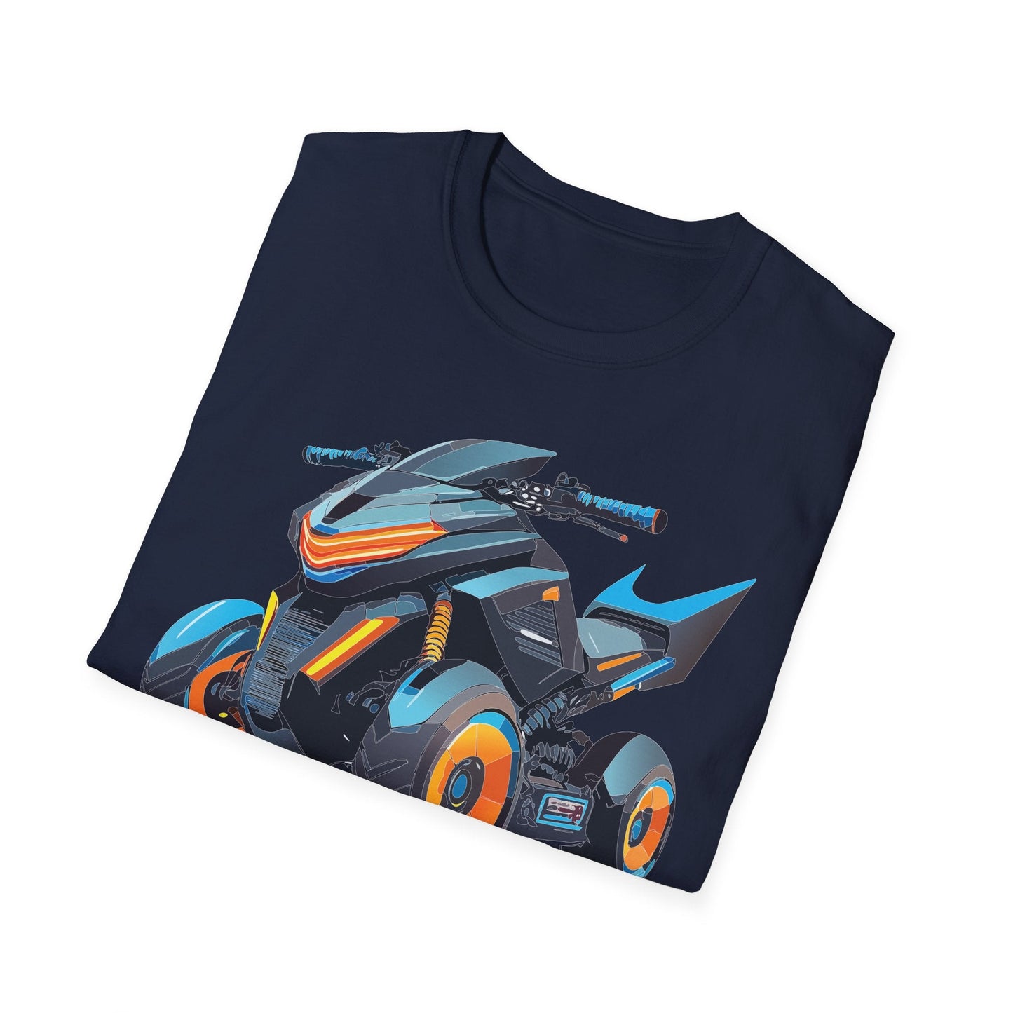 Unisex Motorcycle Art Design T Shirt Softstyle 64000 MTB Graphic Tee For Riders