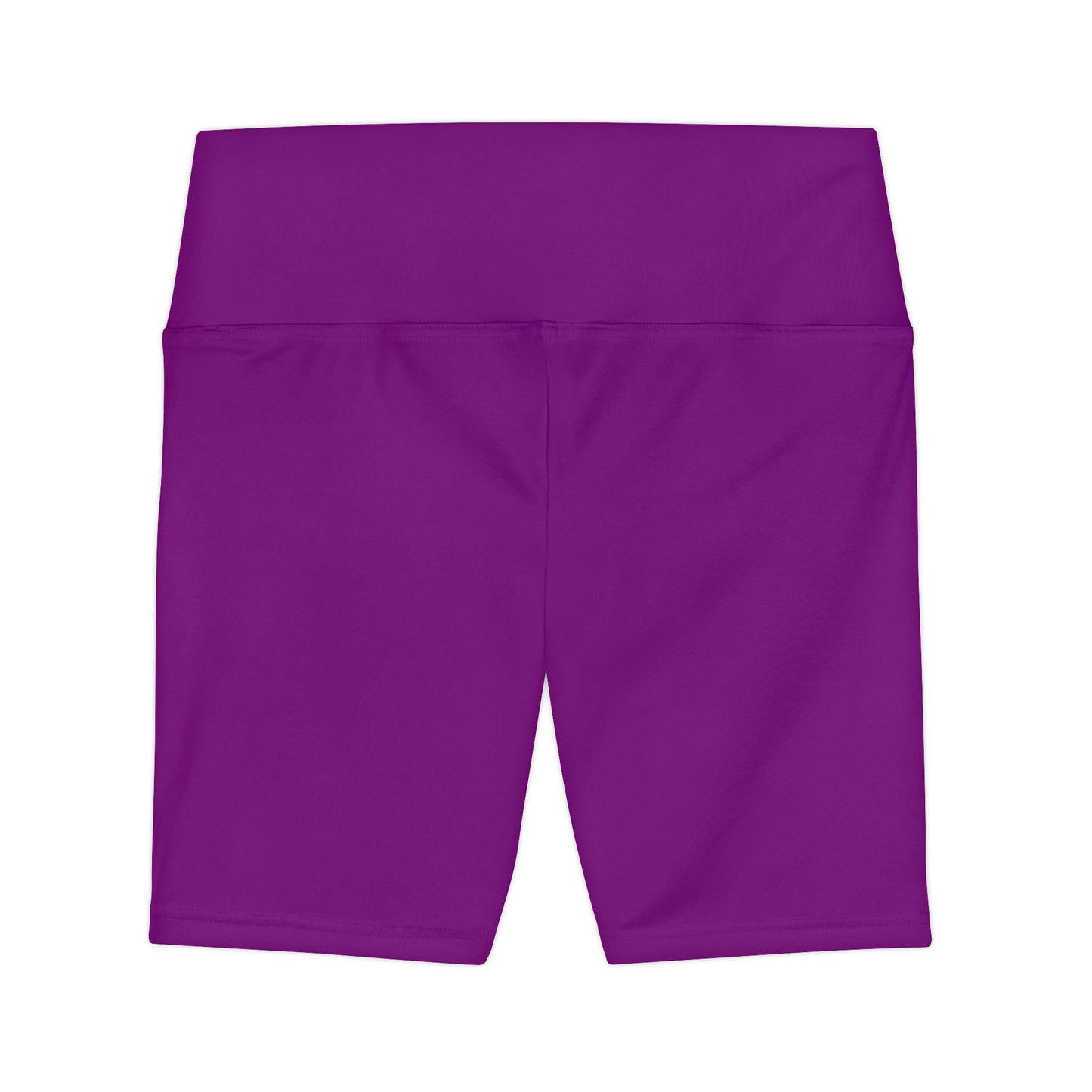 Purple Women's Workout Shorts — Solid High-Waist Biker Shorts for Exercise & Everyday Wear