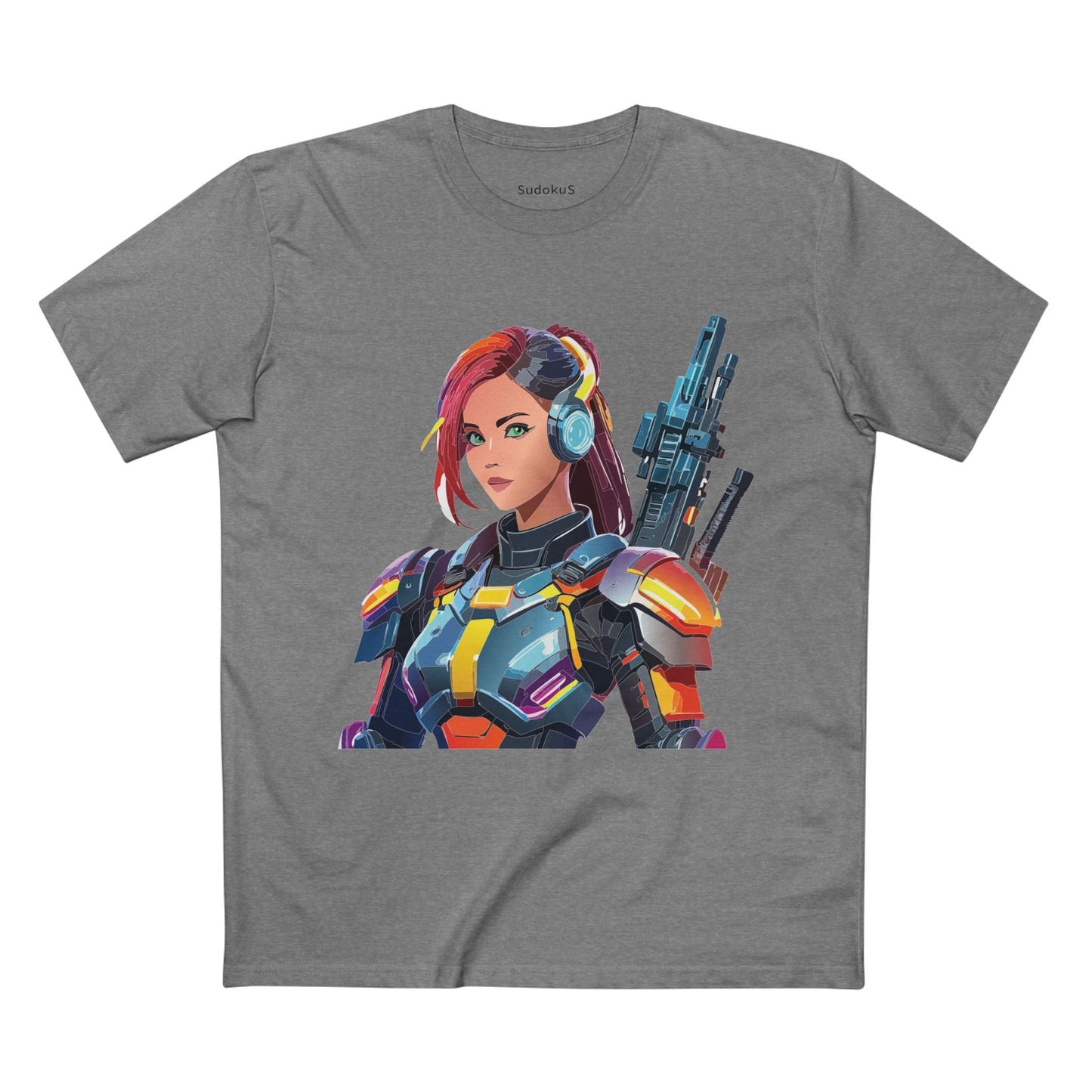 Army-woman Graphic Unisex 100 Cotton Staple Tee 6