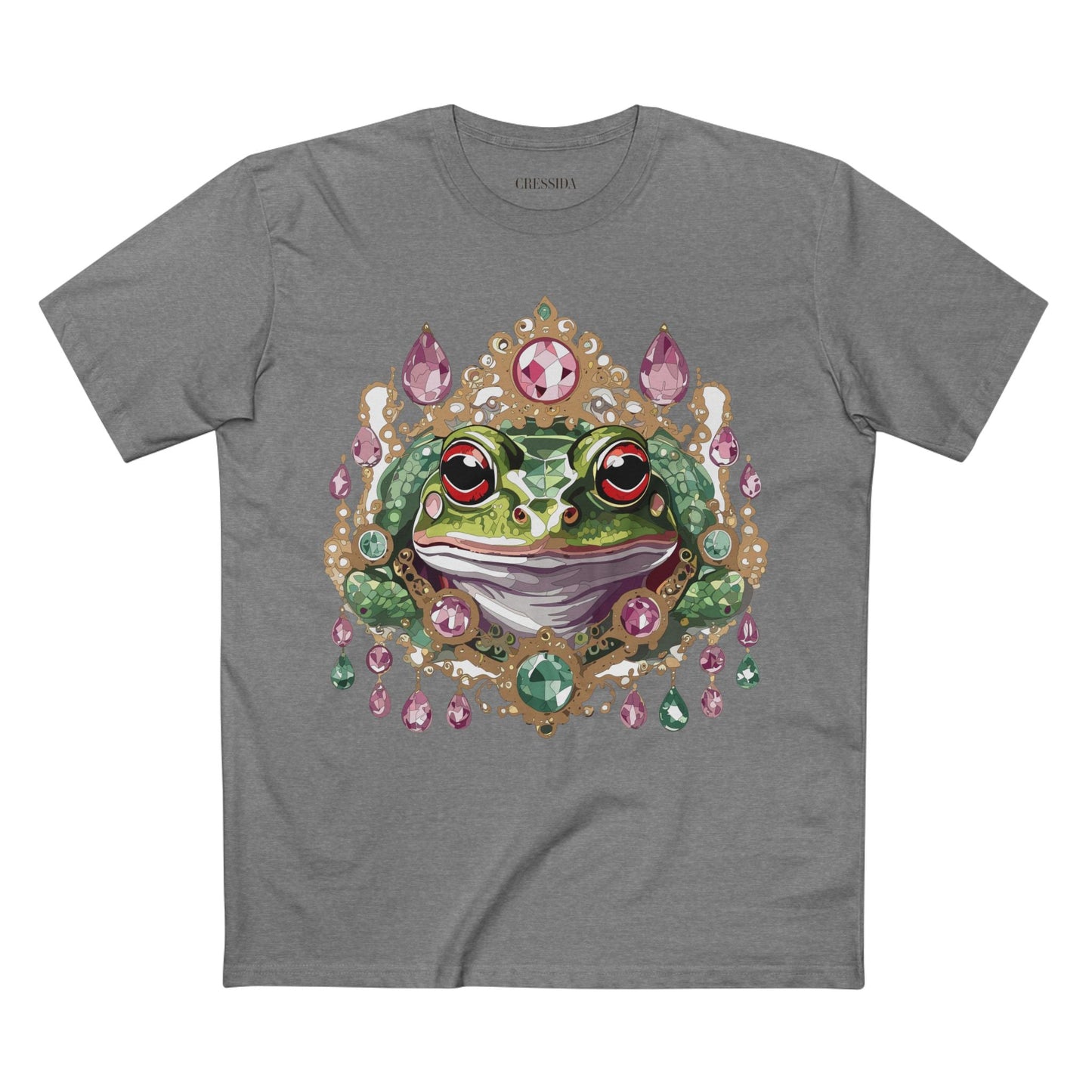 Frog Graphic Unisex 100 Cotton Tee With Unique Animal Golden Medallion Art Design 26
