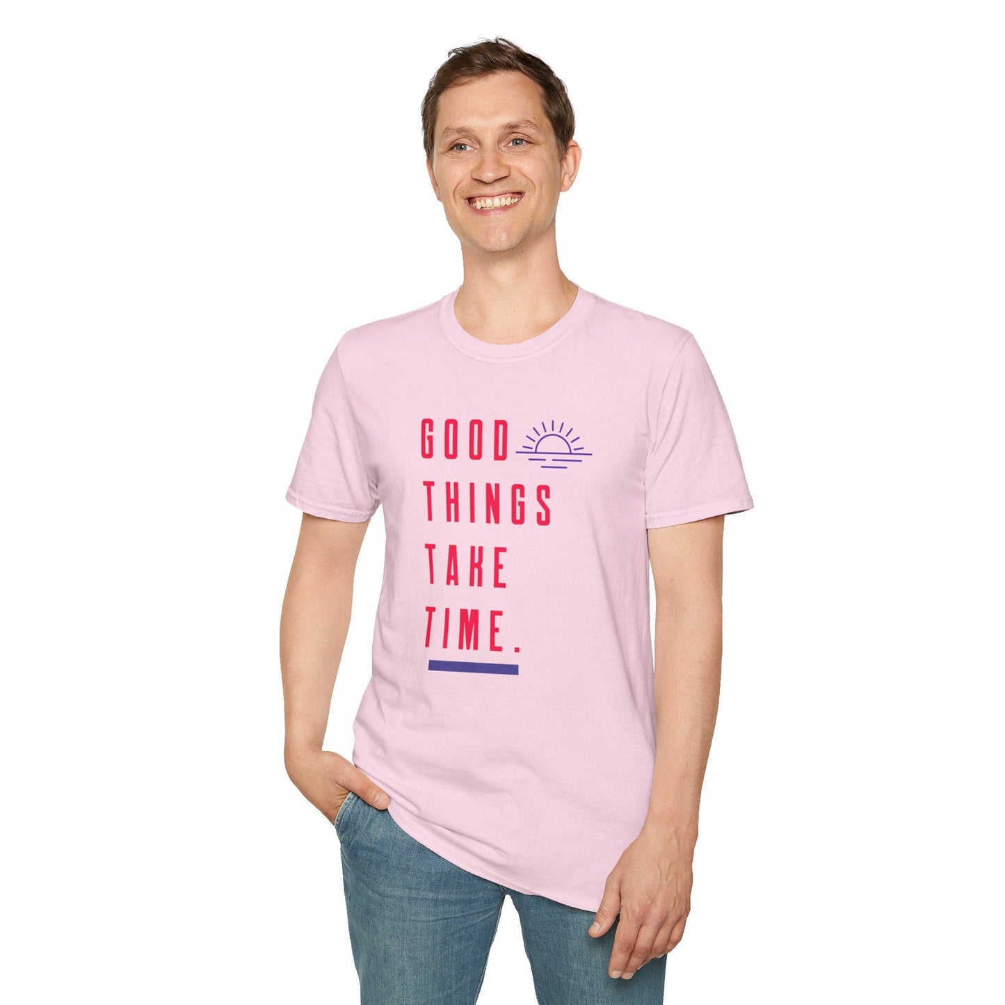 Positive Slogan T Shirt Unisex Gildan Softstyle 64000 Ring Spun Cotton Tee With Positive Words