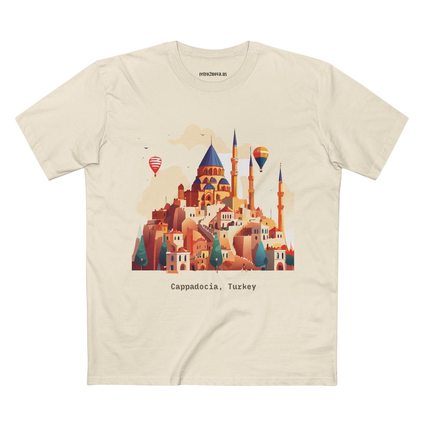 Travel Shirt Cappadocia Unisex Premium Cotton Tee With Original Art Design TT5 Art Collection