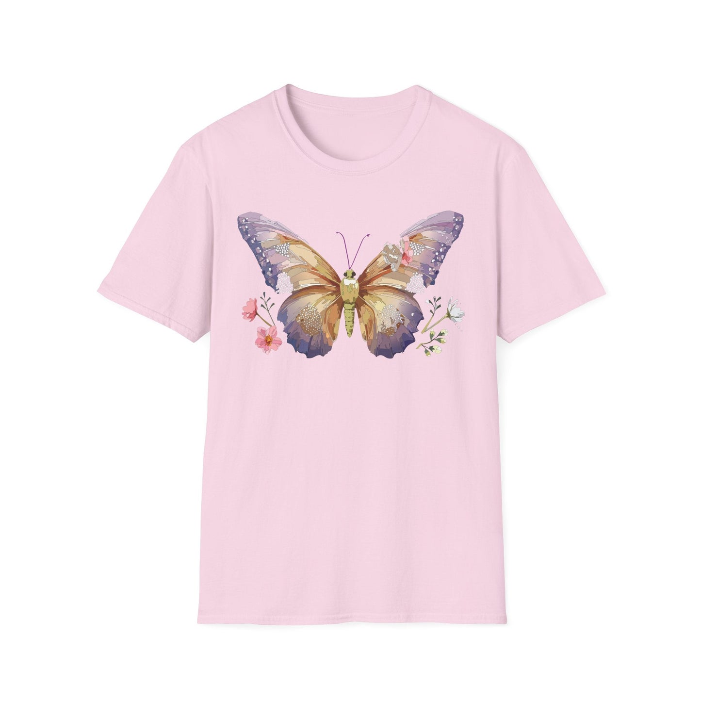 Monarch Butterfly Shirt Unisex Short Sleeve Tee Gildan Softstyle 64000 100 Percent Ring Spun Cotton
