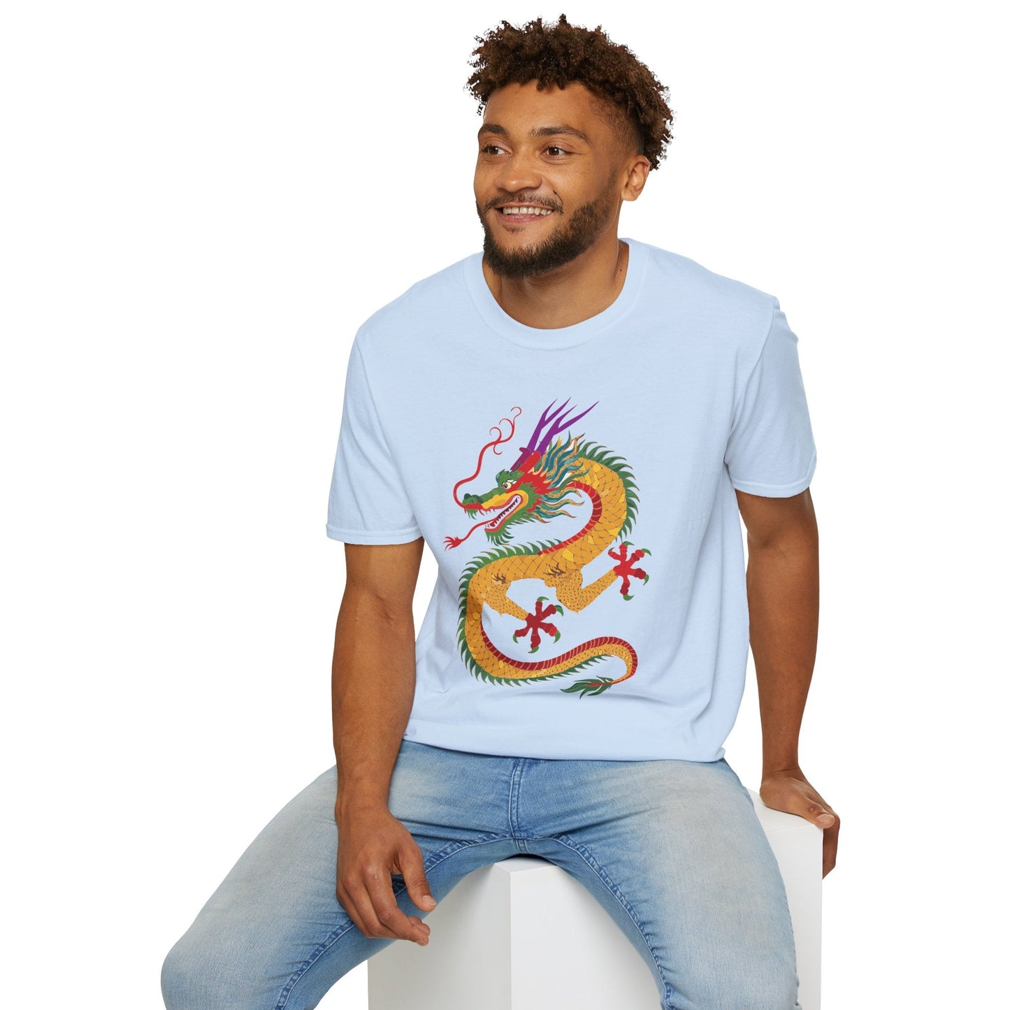 Dragon T Shirt Unisex Dragon Shirt Animal Design Softstyle Ring Spun Cotton Tee Comfort