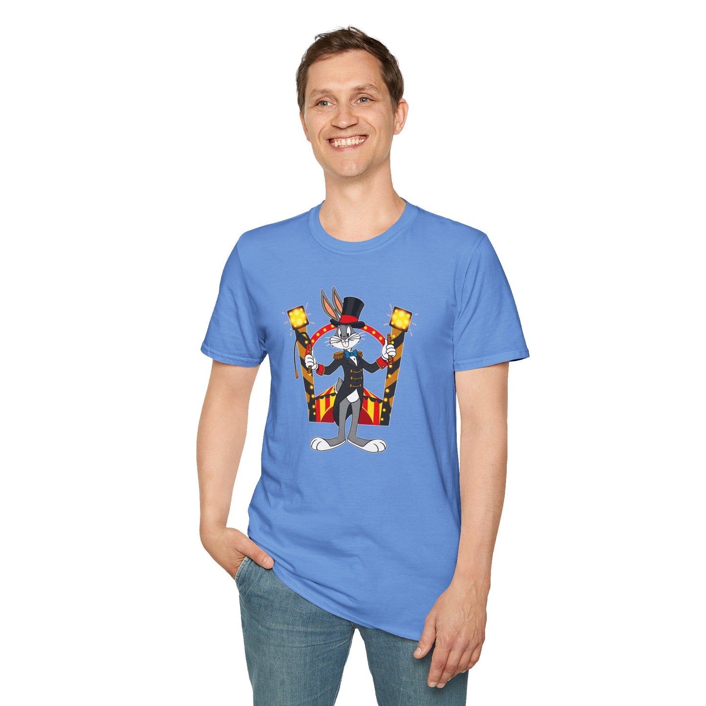 Bugs Bunny T Shirt Unisex Cartoon Tee Gildan Softstyle 64000 Tee Comfort Cotton Fabric