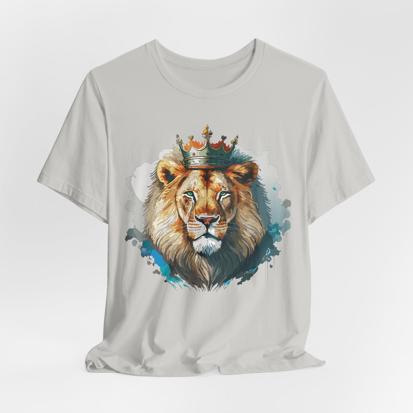 Unisex King Lion Tee, Animal Shirt, Tee Shirt with Lion, Crown T-Shirt, Animal King Tees, Crown Shirt, Safari T-Shirt 3