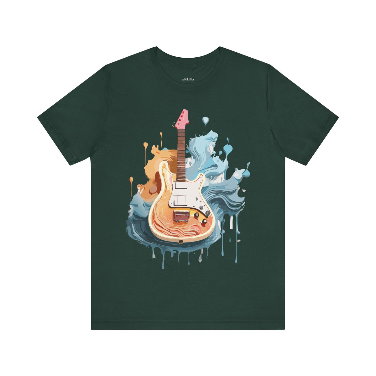 Music Graphic Unisex Cotton Bella+Canvas Tee with Art Design n160