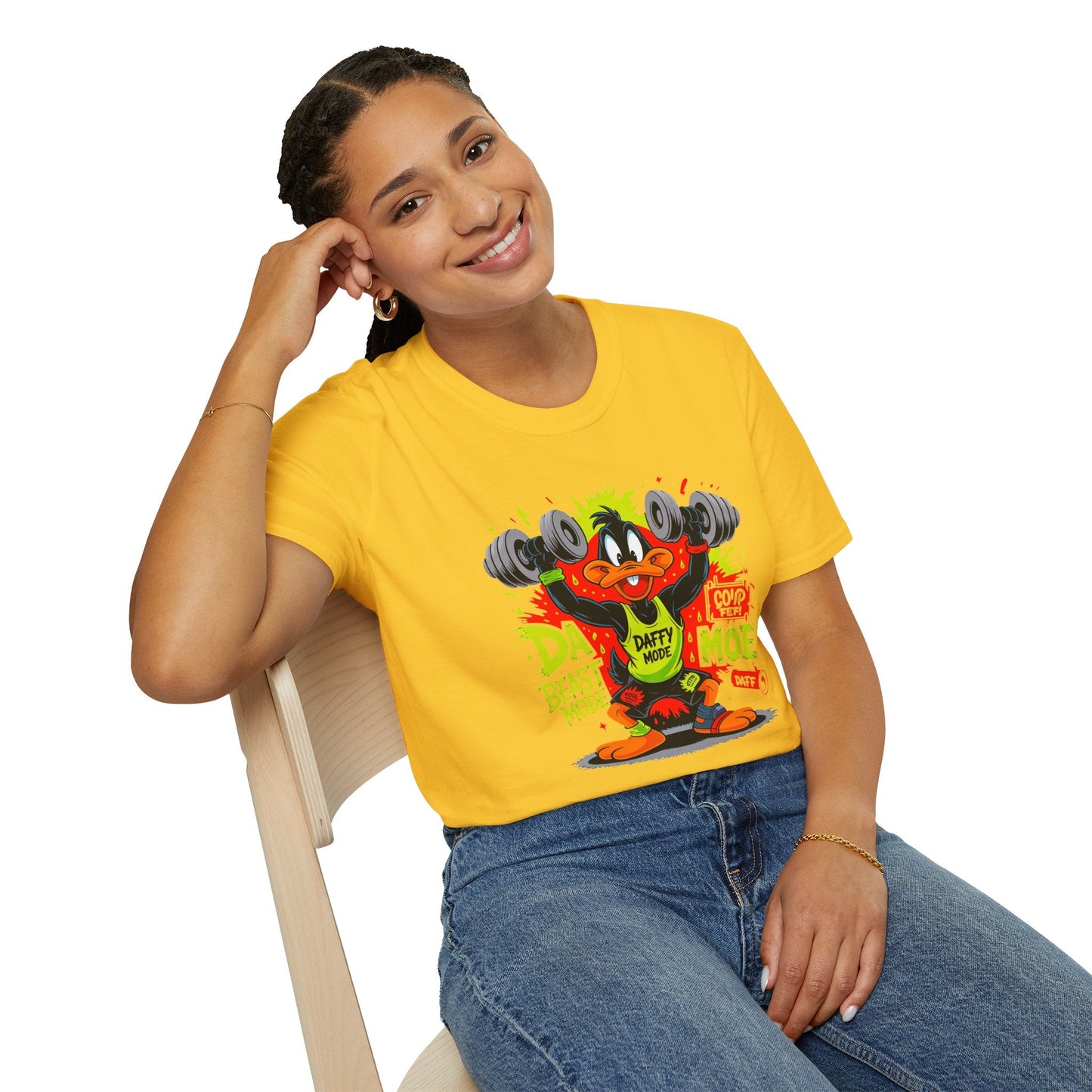 Unisex Cartoon T Shirt With Animation Design Funny Animals Tee Softstyle Gildan 64000