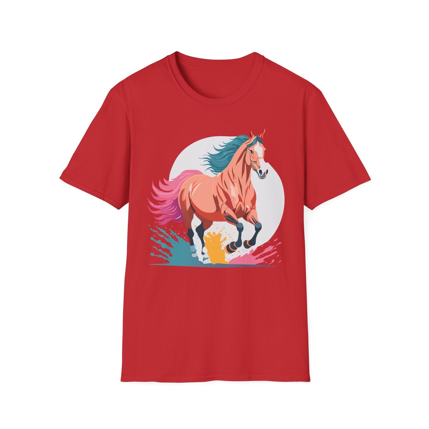 Unisex Horse Shirt Tee Gildan Softstyle 64000 Premium Ringspun Cotton