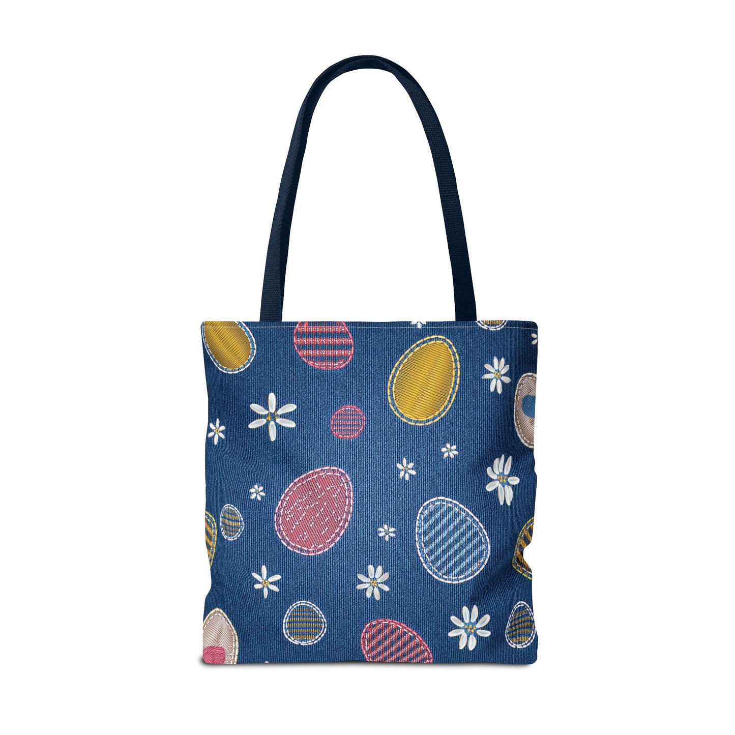 Easter Graphic Design Denim Fabric Imitation Print Unisex Canvas Bag Poly Spun 3 Sizes Tote Bag 204-15