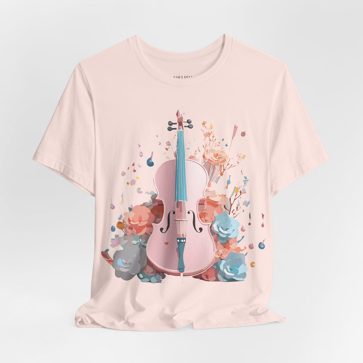 Music Graphic Unisex Cotton Bella+Canvas Tee with Art Design m125