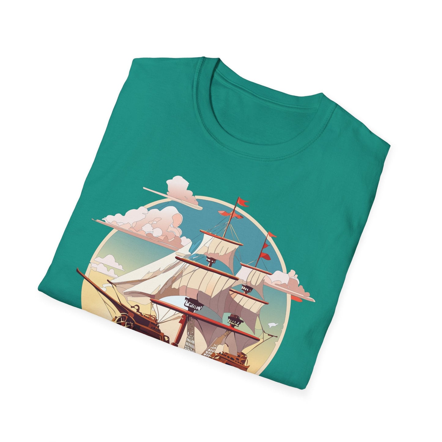 Unisex Ship T Shirts Frigate Vessel Tee Shirt Gildan Softstyle 64000 Cotton Comfort Premium Tee