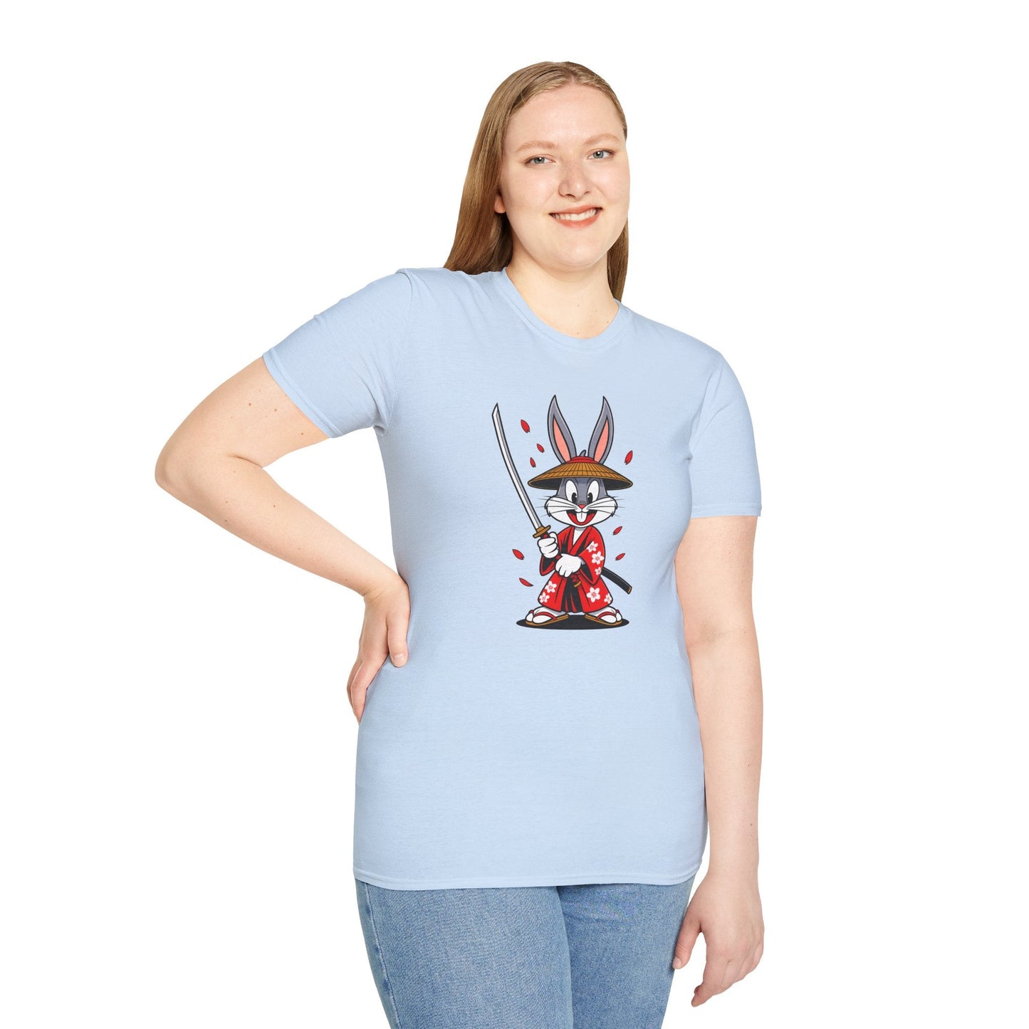 Bugs Bunny Graphic T Shirt Unisex Gildan Softstyle 64000 Cotton Tee Cartoon Animation Design
