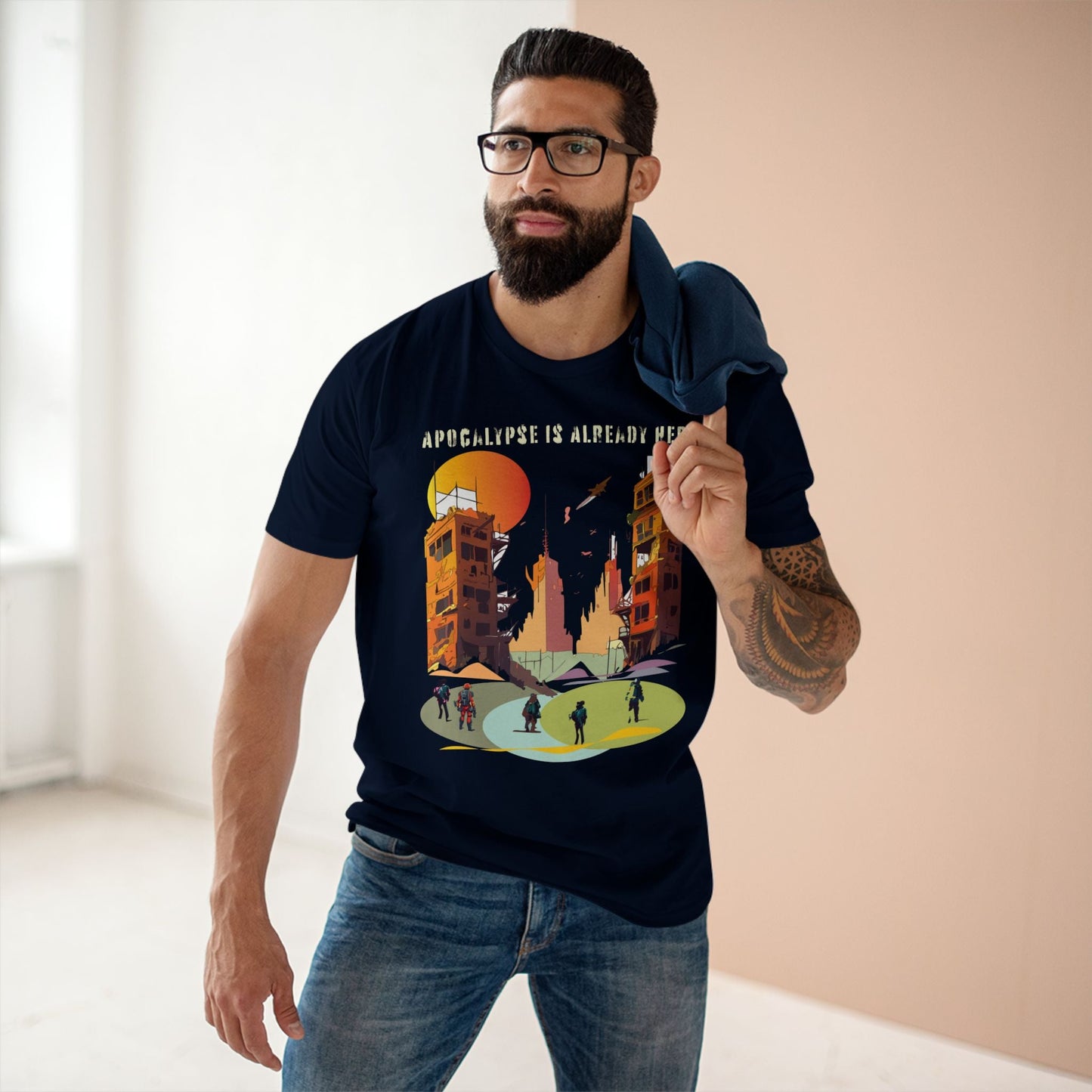 Cataclysm Doomsday Shirt Unisex Premium Cotton Tee With Original Art Design From Retro2Nova