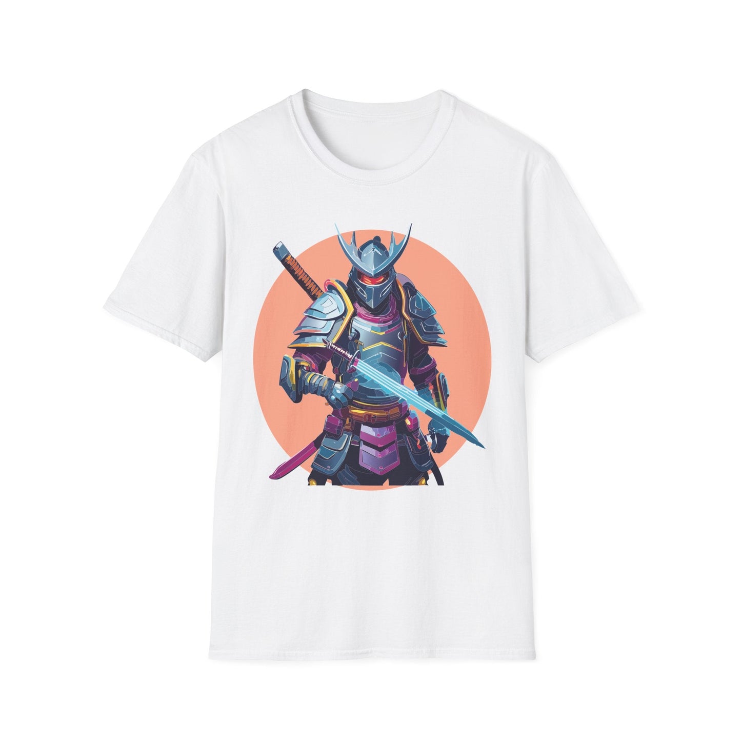 Samurai Shirt Unisex Tee Gildan Softstyle 64000 One Hundred Percent Ring Spun Cotton Comfort
