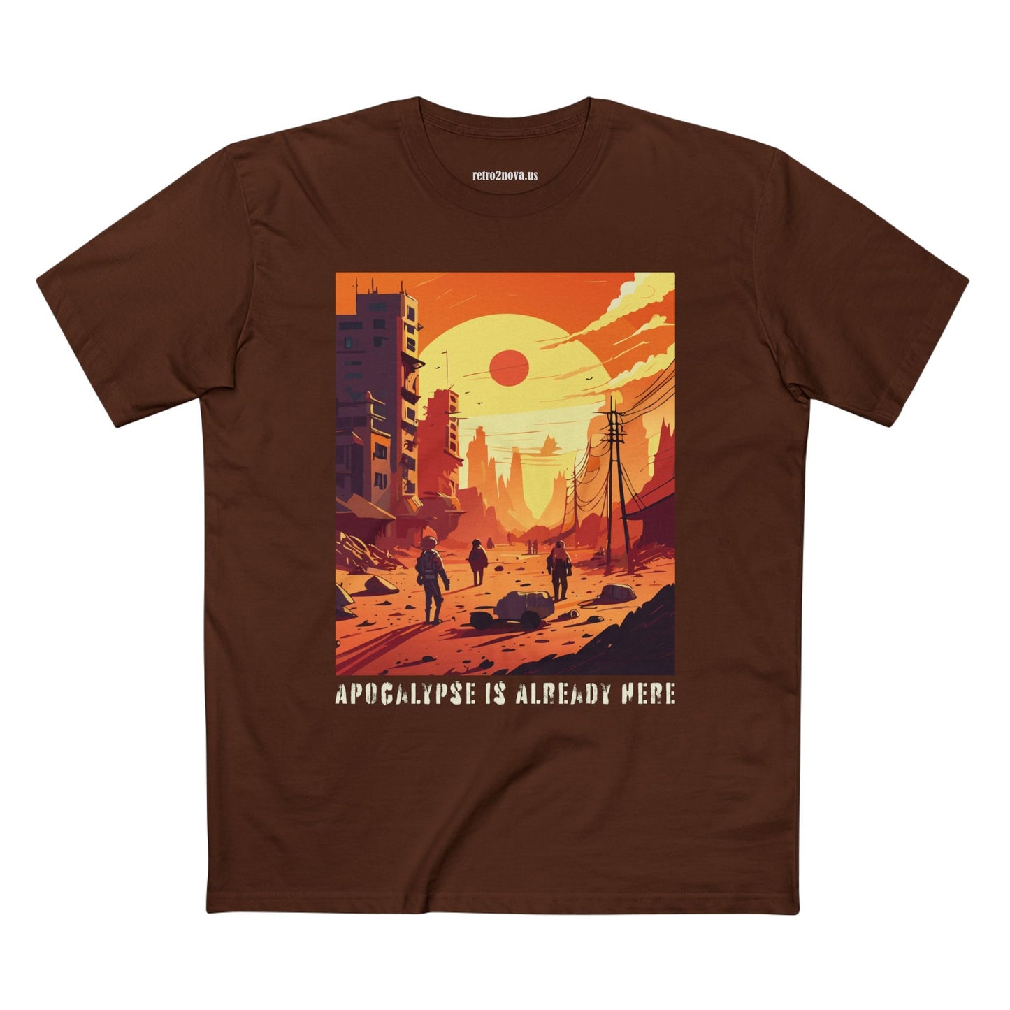 Cataclysm Doomsday Unisex Premium Cotton Tee With Original Art Design From Retro2Nova Collection