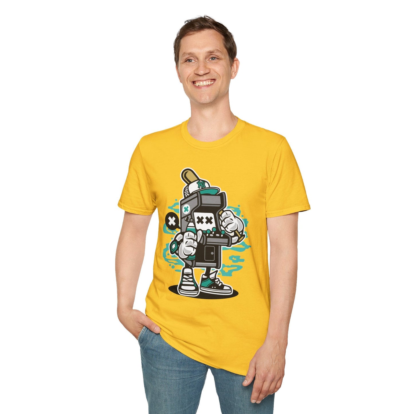 Unisex Gildan Softstyle Cartoon T Shirt Animation Design Funny Tee Ring Spun Cotton