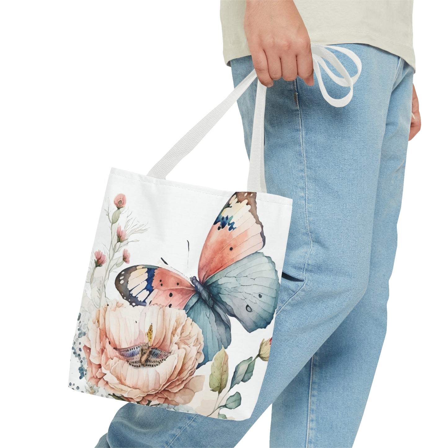 Canvas Bag with Butterfly Prints