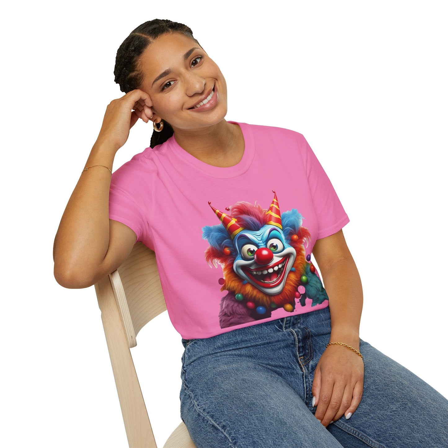 Clown Shirt For Men And Women Funny Circus Tee Scary Man Shirt Unisex Softstyle Tee