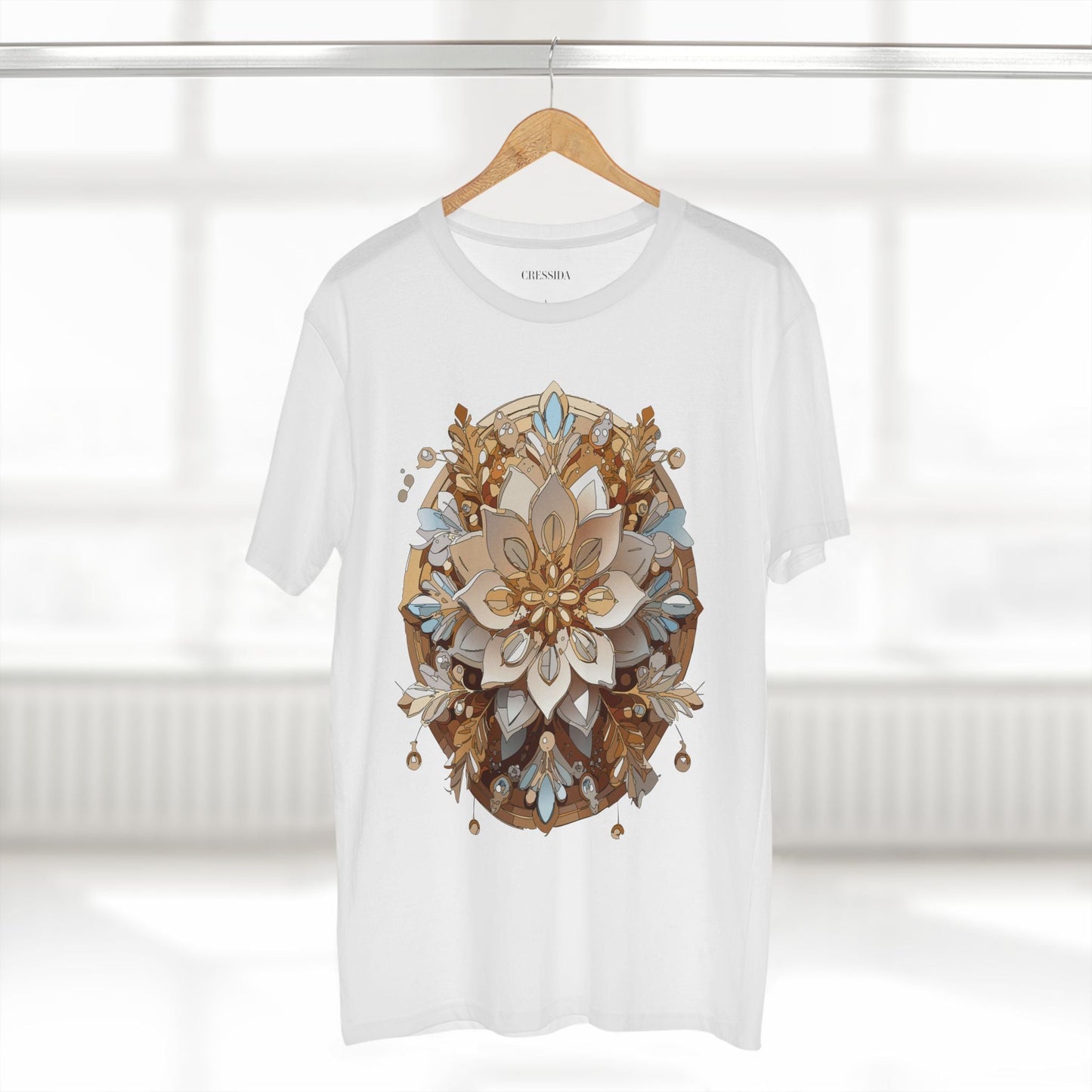 Floral Graphic T-Shirt Unisex 100 Cotton Art Design with Antique Flowers Tee 19