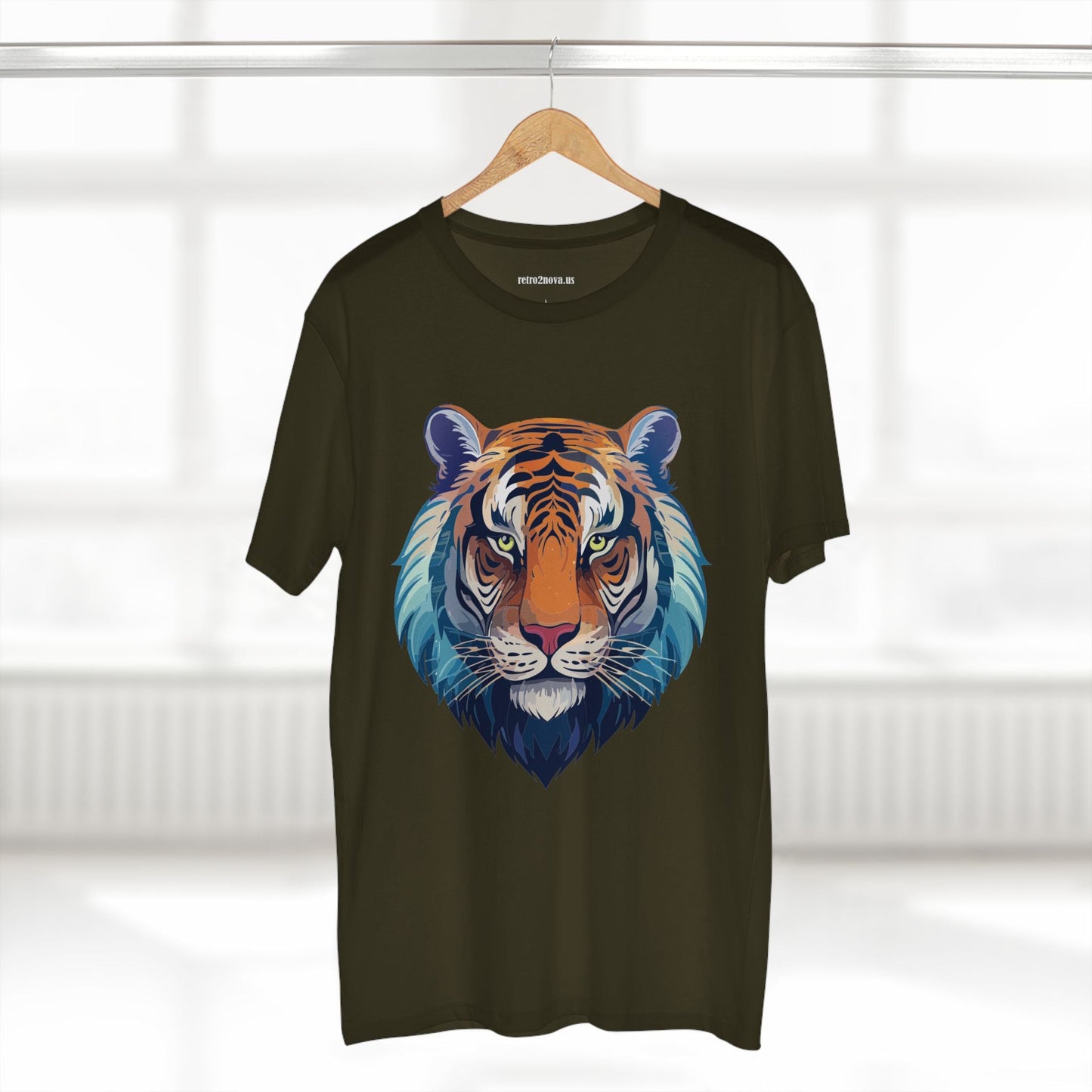 Tiger Shirt Unisex Premium Cotton Staple Tee With Original Art Design From Retro2Nova Exclusive Art Collection