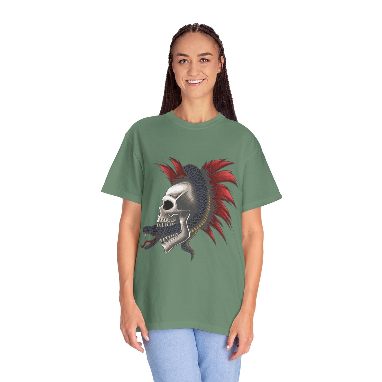 Unisex Cotton Tee Shirt with Skull