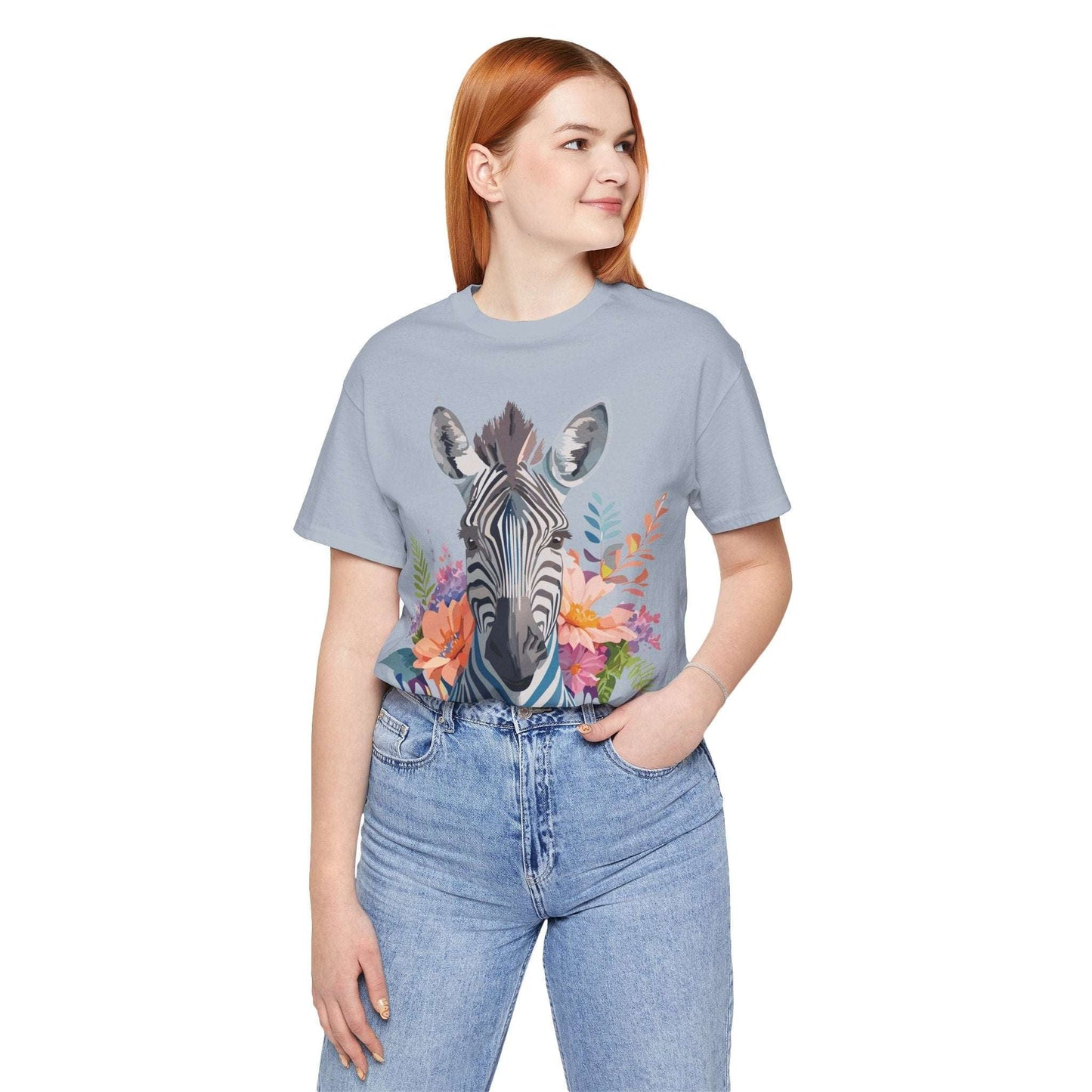 Zebra Graphic Unisex 100 Cotton Vintage Animal Art T-Shirt 1