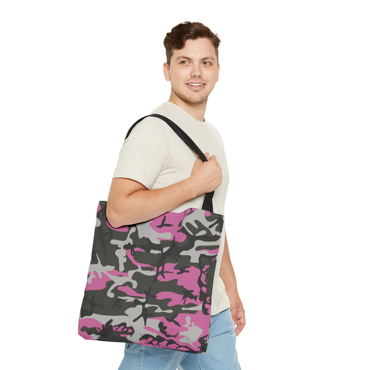 Bolsa de lona con estampados abstractos 