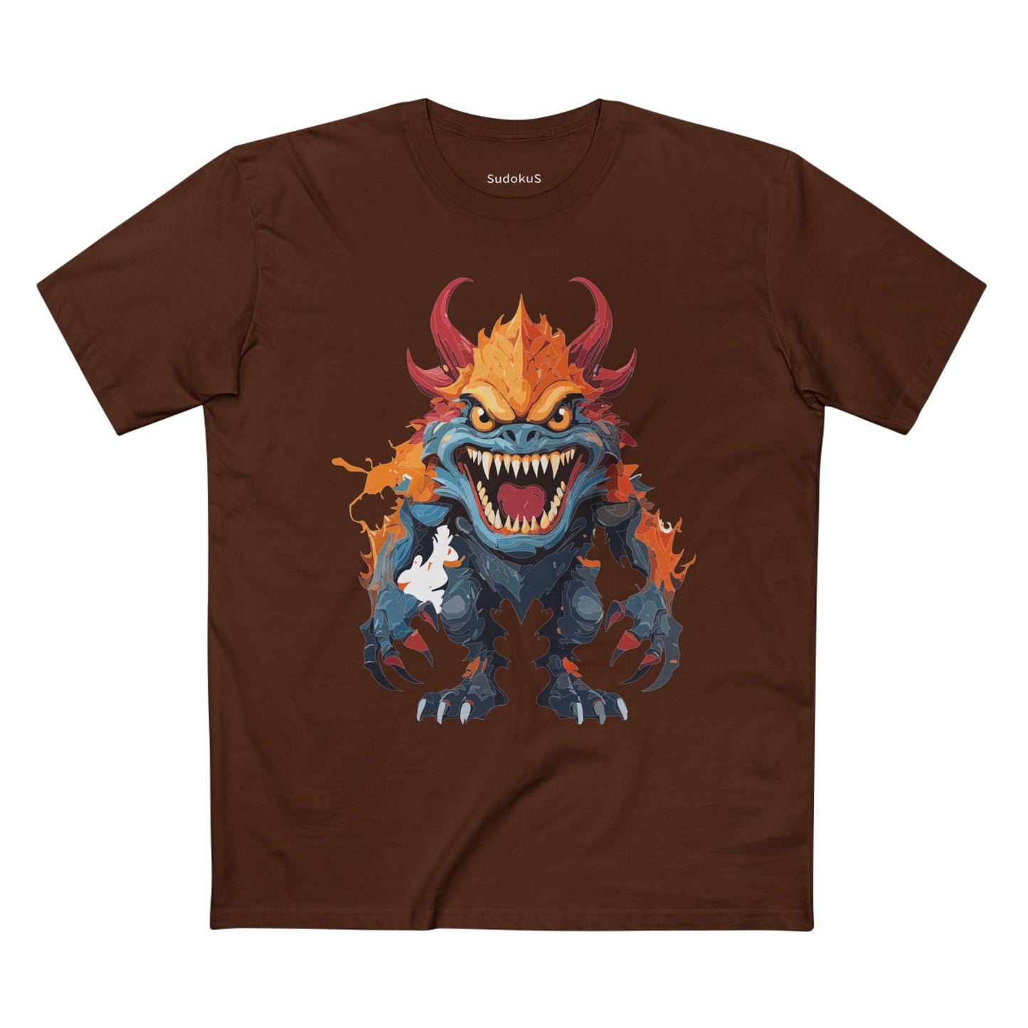 Cartoon Monsters Graphic Unisex 100 Cotton Staple Tee 33