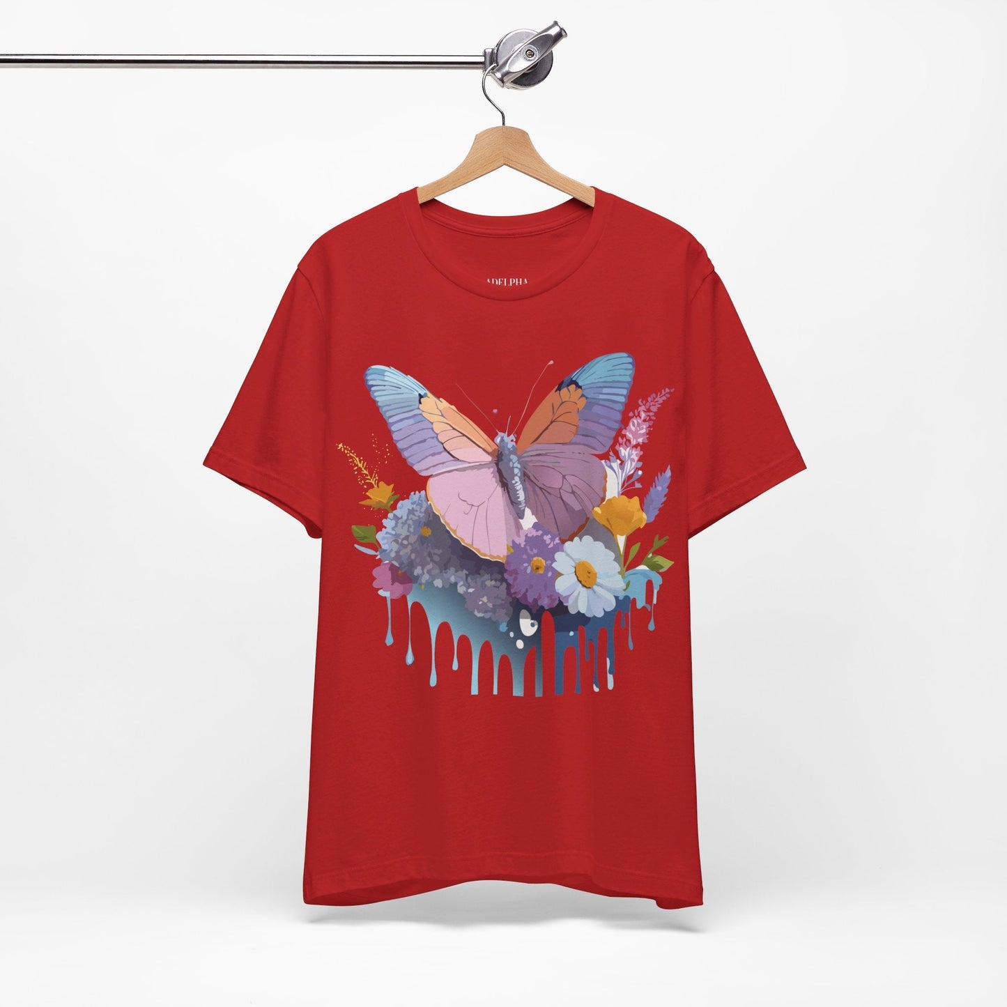 Butterfly Graphic Tee Unisex Short Sleeve Vintage Inspired Art Adelpha