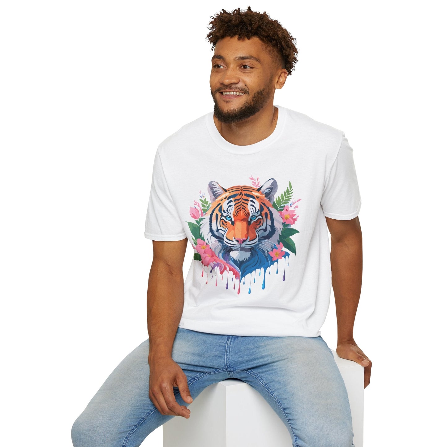 Tiger Shirt Unisex Animal Tee Softstyle Gildan 64000 Cotton Tee