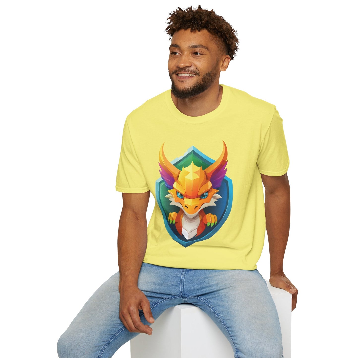 Dragon T Shirt Unisex Dragon Graphic Tee With Animal Design Soft Cotton Gildan Softstyle 64000