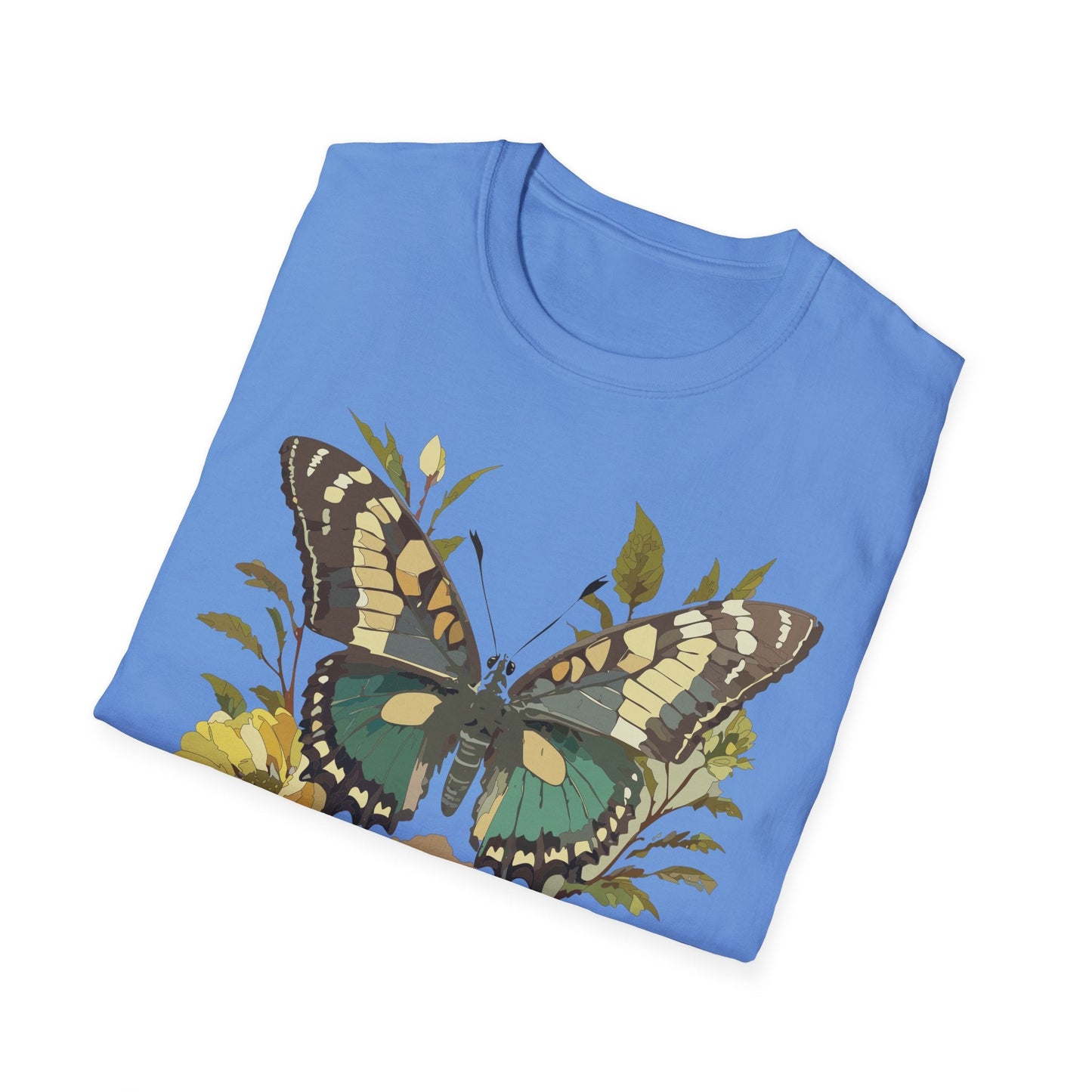 Butterfly Shirt Unisex Monarch Butterfly Tee Gildan Softstyle 64000 100 Percent Ring Spun Cotton