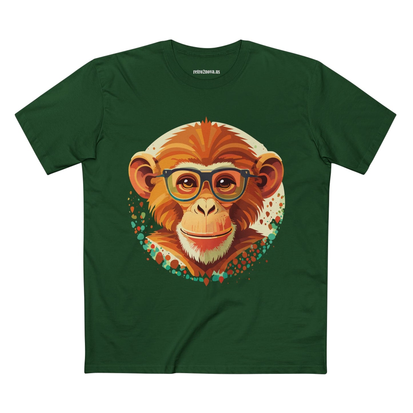Monkey Shirt Animal Shirt Unisex Premium Cotton Tee With Original Art Design By Retro2Nova For Everyday Comfort