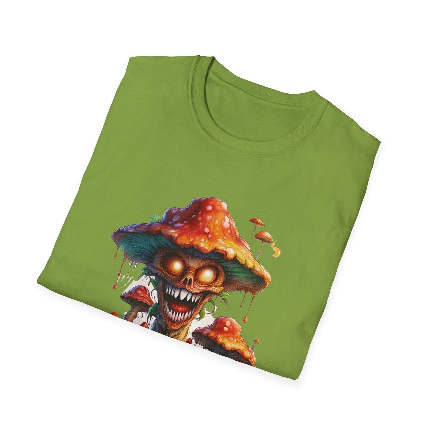 Mashroom Tee Shirt Unisex Softstyle 64000 100% Ring Spun Cotton with Funny Mushroom Artwork