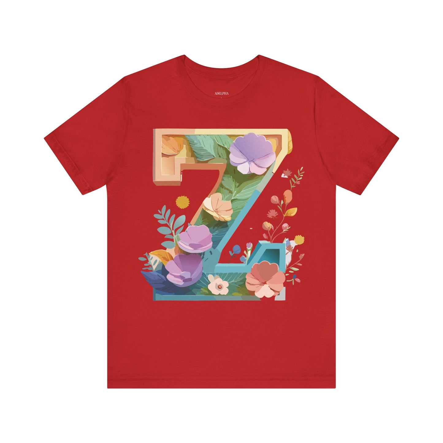 Letter Z Unisex Graphic Tee Vintage Inspired Artwork Jersey Short Sleeve