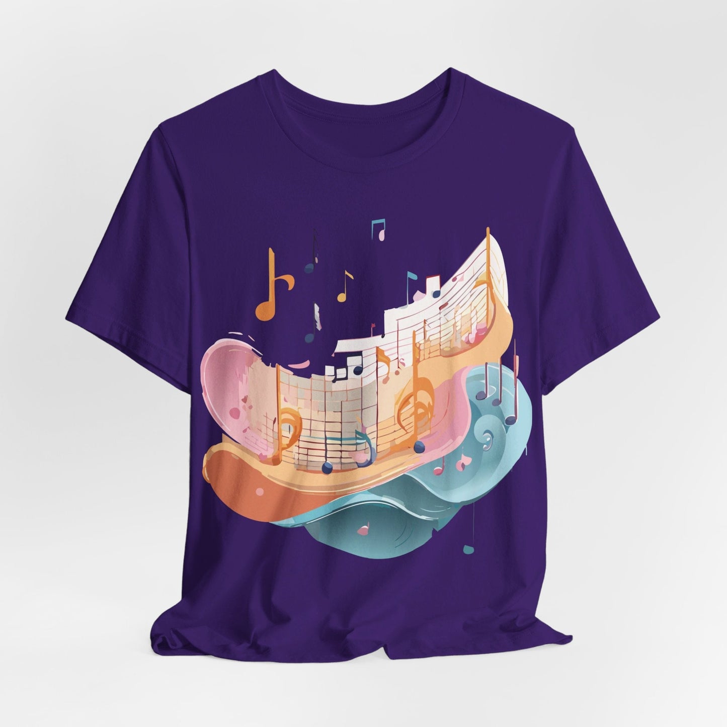 Music Graphic Unisex 100 Cotton Vintage Art with Musical Elements Tee 27