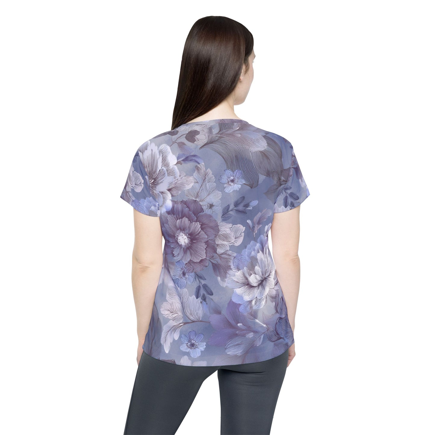 Women Poly Shirt with Floral Print F306-2