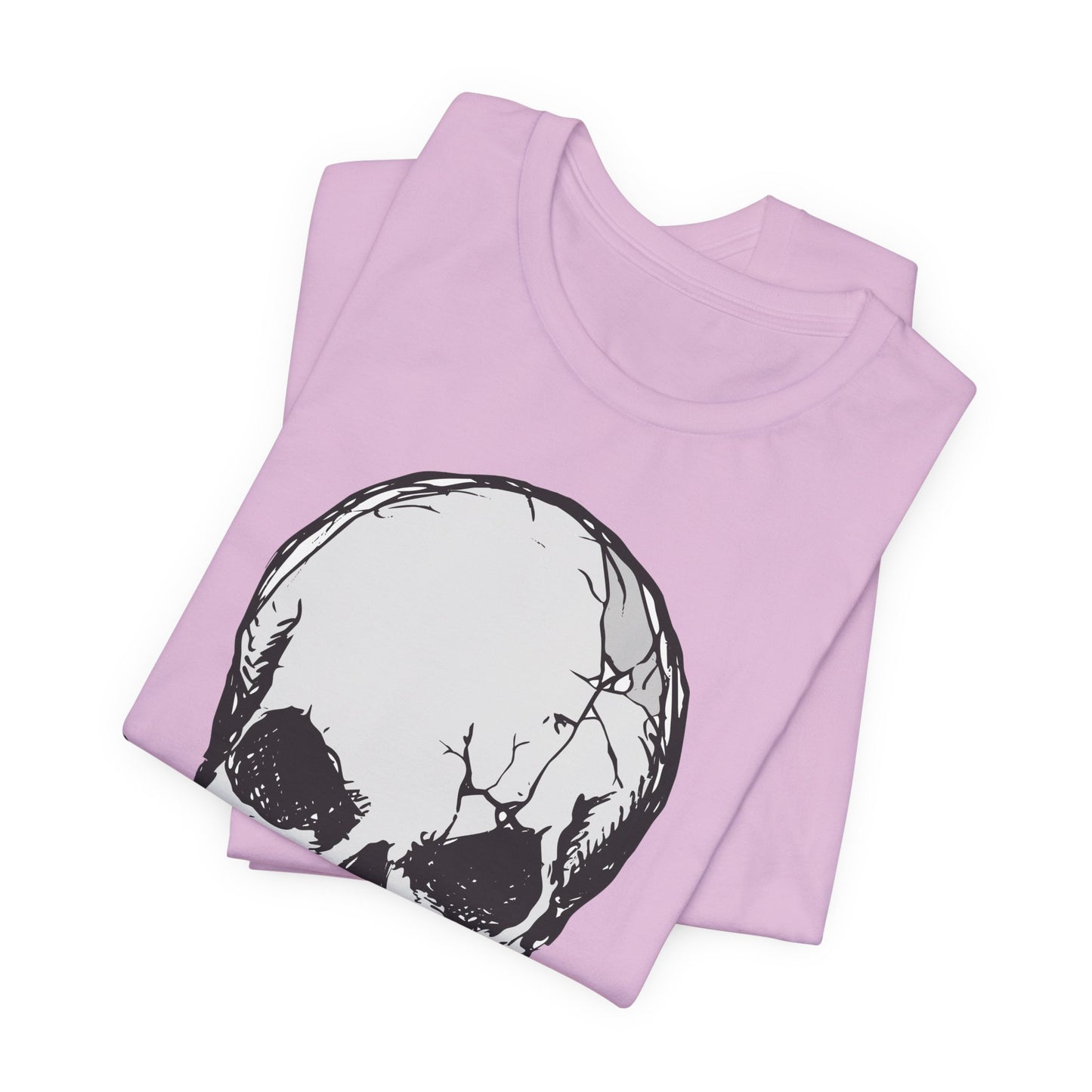 Grey Skull Graphic Design Tee, Skull Shirt, Vintage Tees, Art Design T-Shirt, Vintage Graphic Tee, Art Shirts with Skulls