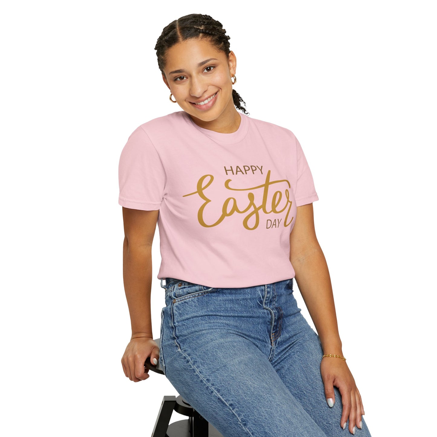 Happy Easter Day T-Shirt, Tee Shirt with Easter Signature, T Shirt with Easter Prints, Tee Shirt with Easter Design