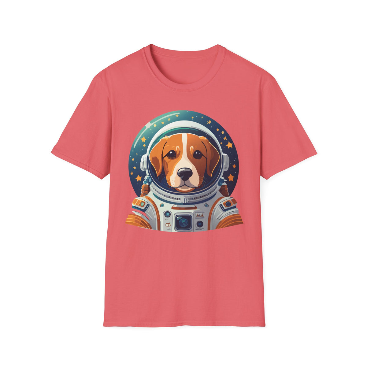 Beagle Astronaut Tee | Space Helmet Dog T-Shirt, Cute Cosmic Pet Illustration