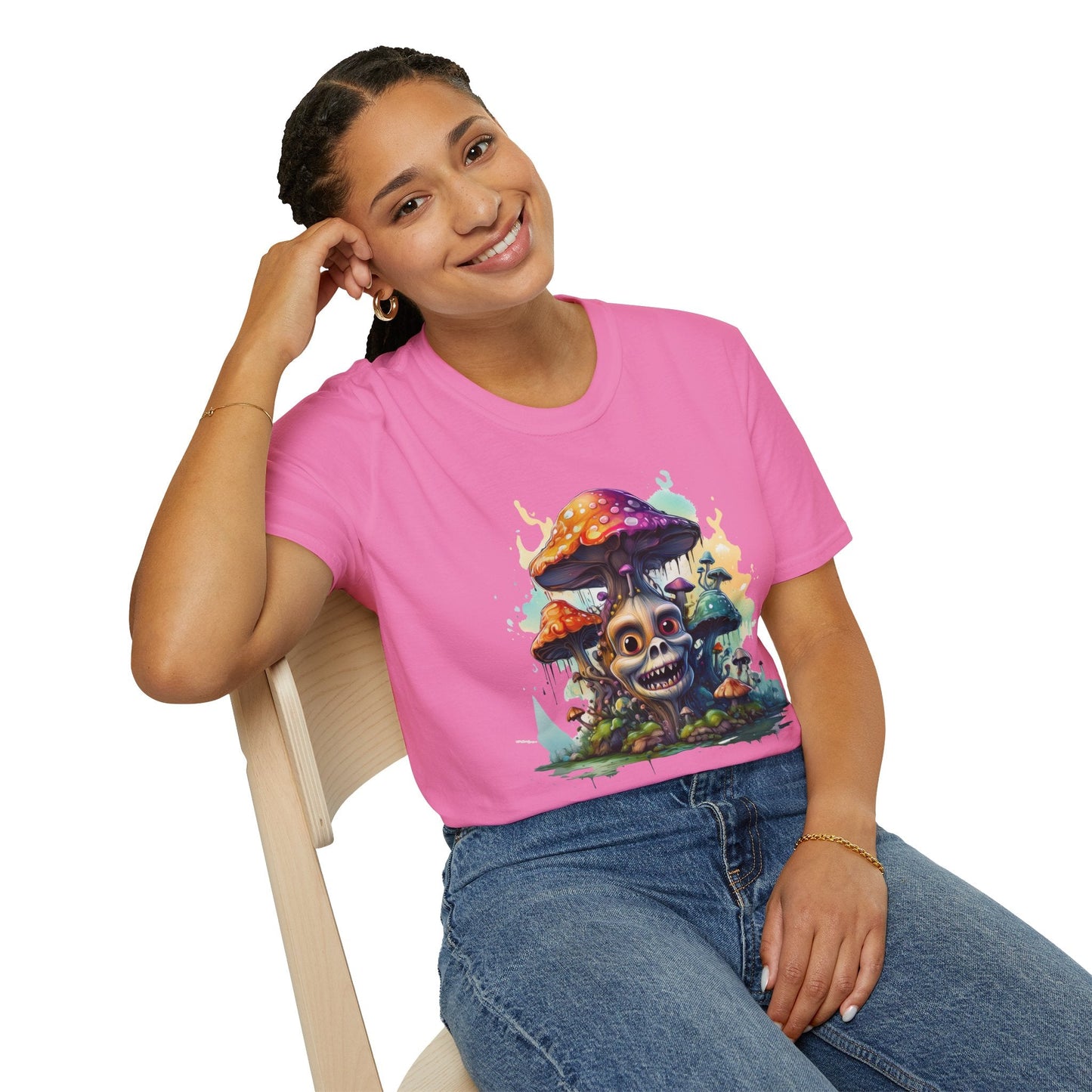 Mashroom Tee Shirt Unisex Graphic Mashroom Tee Fun Fungus Design Softstyle 64000