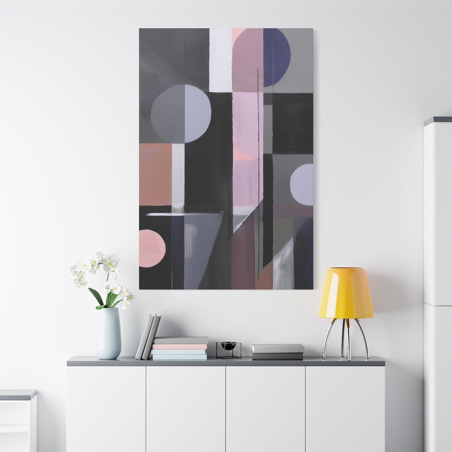 Abstract Geometric Painting Print Canvas 20x24,20x30,24x30 24x32,24x36,30x40 32x48,36x48,40x60 Pine-Wood Inner Frame ABS-48