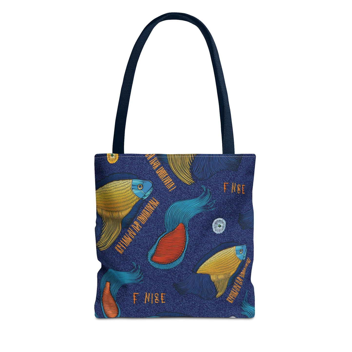 Denim Fabric Imitation Print Unisex Canvas Bag Poly Spun 3 Sizes Tote Bag 193