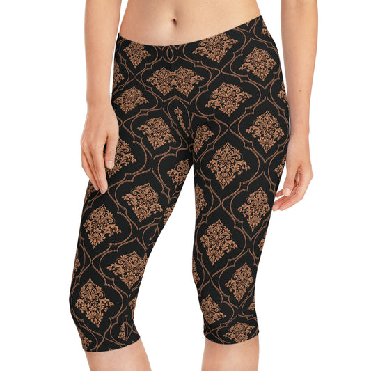 Capri leggings with traditional print