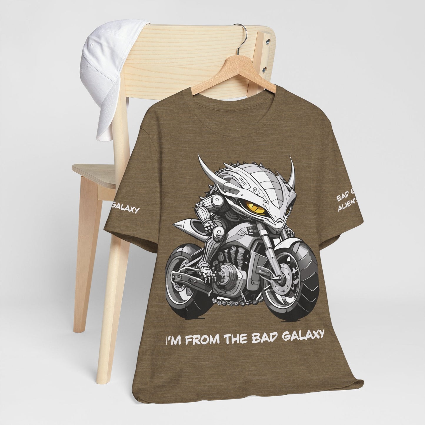 Alien Tee Shirt From Bad Galaxy 100 Percent Cotton Eco Friendly Inks Made In USA