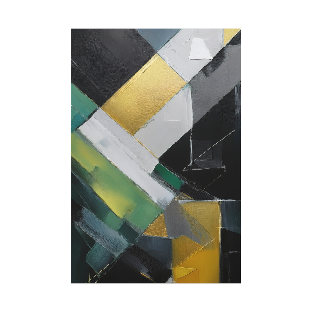 Abstract Geometric Painting Print Canvas 20x24,20x30,24x30 24x32,24x36,30x40 32x48,36x48,40x60 Pine-Wood Inner Frame ABS-78