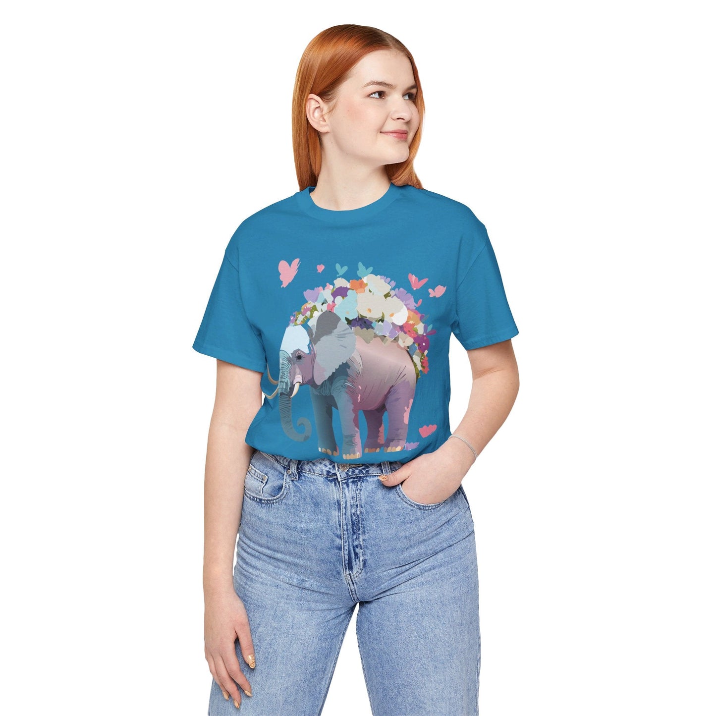 Elephant Shirt Graphic Tee Unisex Vintage Inspired Art Design By Adelpha Original Artwork