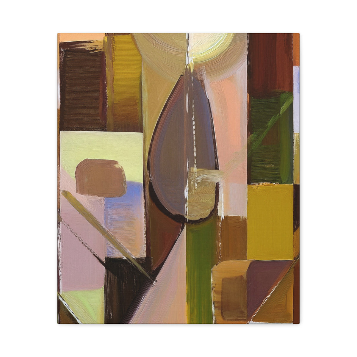 Abstract Geometric Painting Print Canvas 20x24,20x30,24x30 24x32,24x36,30x40 32x48,36x48,40x60 Pine-Wood Inner Frame ABS-55